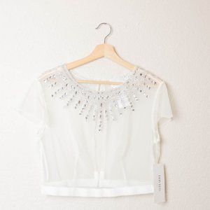 David's Bridal Deco Beaded Wedding Dress Topper